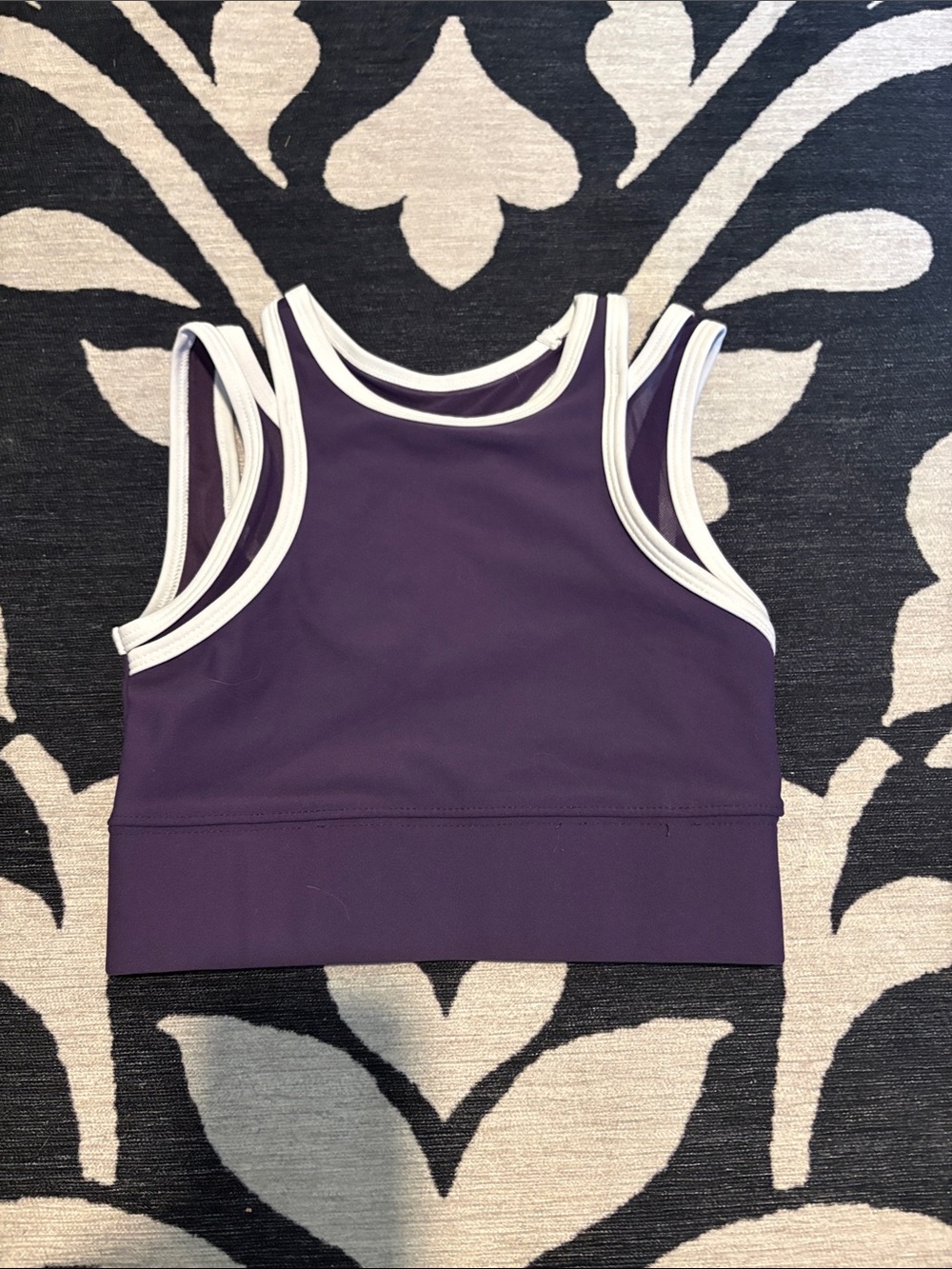 Old Navy Purple and White Athletic Tank Top